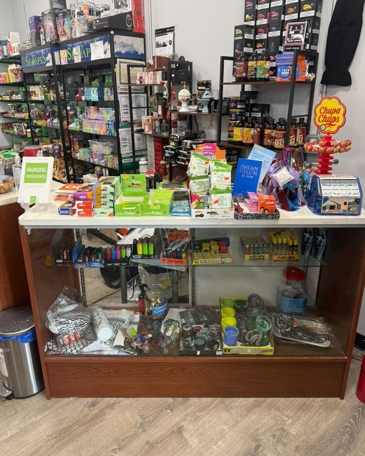 Turkish Market shelves with snacks, drinks and imported products