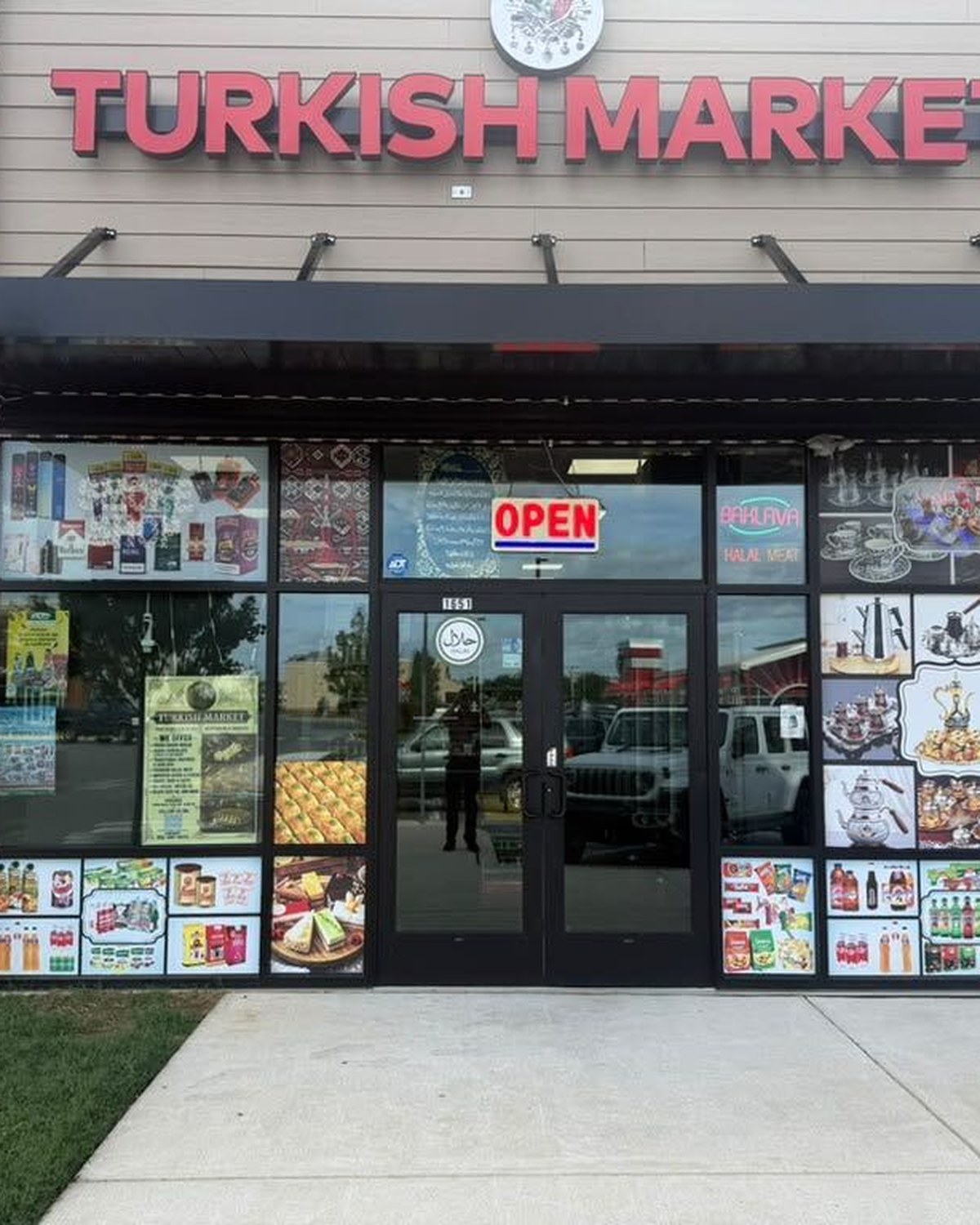 Packaged grains and foods displayed in the Middletown store